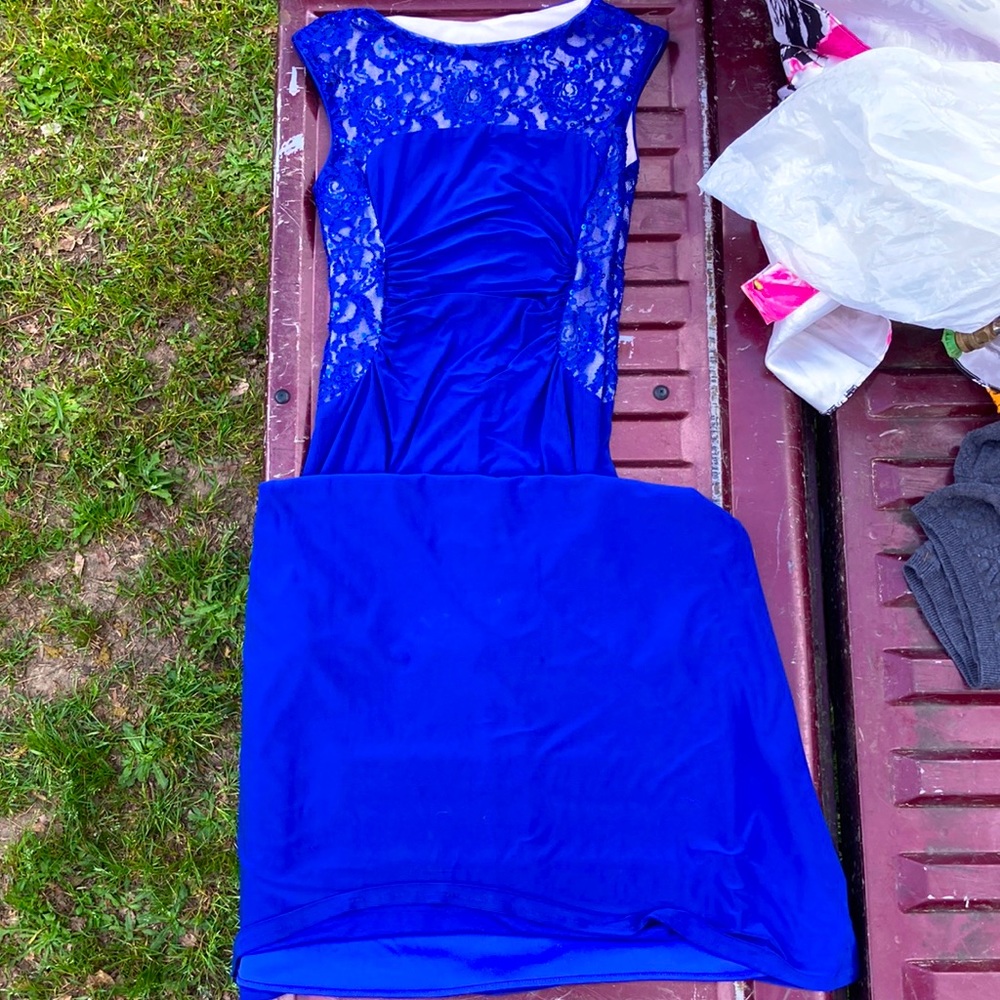 F.I.E.S.T.A FASHION Long Blue Evening Gown